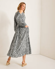 Playa Python Maxi Dress - Shadow