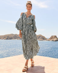 Playa Python Maxi Dress - Shadow