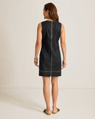 Palm-A-Dora Split-Neck Sheath Dress - Black