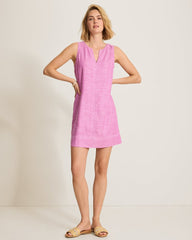 Palm-A-Dora Split-Neck Sheath Dress - Very Berry