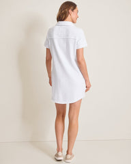 Marina Del Mar Short-Sleeve Dress - White