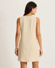 Two Palms Patch Pocket Linen Dress - Natural