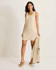 Two Palms Patch Pocket Linen Dress - Natural