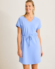 Marina Del Mar V-Neck Cinch-Waist Dress - Grape Pools