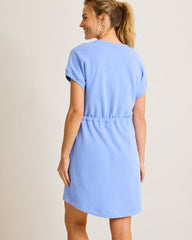 Marina Del Mar V-Neck Cinch-Waist Dress - Grape Pools