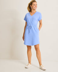 Marina Del Mar V-Neck Cinch-Waist Dress - Grape Pools