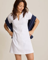Sunset Harbor Lace-Trim Dress - White