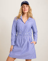 Harbor Isle Long-Sleeve Shirt Dress - Bold Blue