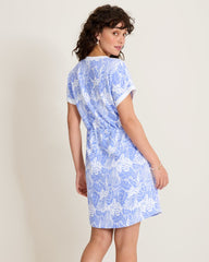 Marina Del Mar Palmae Beach Cinch-Waist Dress - White