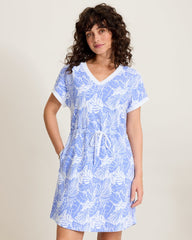 Marina Del Mar Palmae Beach Cinch-Waist Dress - White