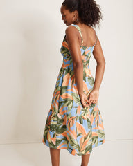 Beach Blooms Midi Dress - Grape Pools