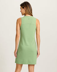 Aubrey Half-Zip IslandZone Dress - Natural Mint