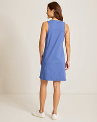 Aubrey Half-Zip IslandZone Dress - Sanibel Blue