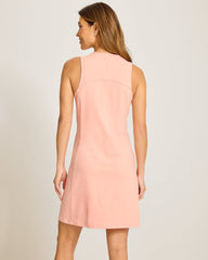Aubrey Half-Zip IslandZone Dress - Light Salmon