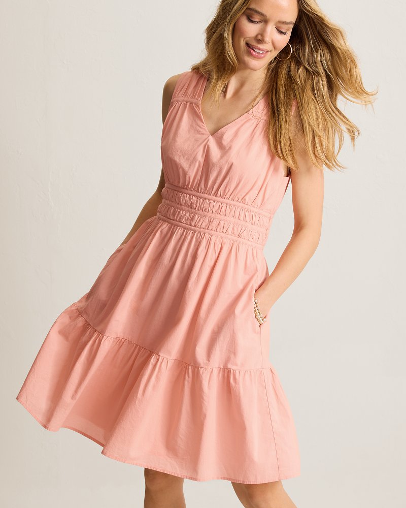 Voile Voyage Sleeveless Short Dress - Peach Blossom