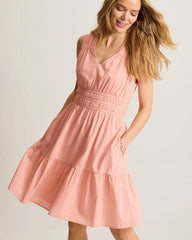 Voile Voyage Sleeveless Short Dress - Peach Blossom