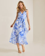 Island Blooms Maxi Dress - Blue Cove