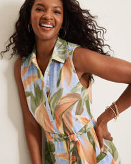 Carmela Beach Bloom Sleeveless Shirt Dress - Grape Pools