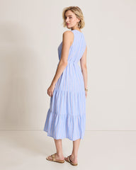 Palm Shores Sea Salt Bay Linen-Blend Sundress - Grape Pools