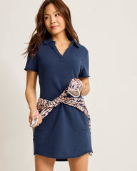 Marina Del Mar Short-Sleeve Dress - Coastline