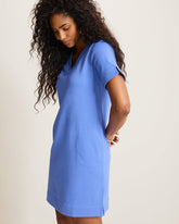 Islandscape Jersey Braided Trim Dress - Blue Cove