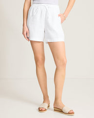 Two Palms High-Rise Linen Easy Shorts - White