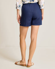 Two Palms High-Rise Linen Easy Shorts - Coastline