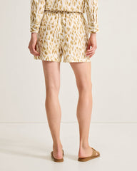 Two Palms Cheetah Cove High-Rise Linen Easy Shorts - Coconut
