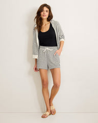 Suncoast Loop Terry Stripe Shorts - Coconut
