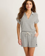 Suncoast Loop Terry Stripe Shorts - Coconut