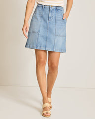 Denim Field Skirt - Porto Wash