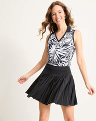 Alicia Pleated IslandZone Skort - Black
