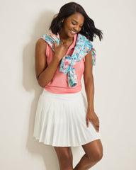 Alicia Pleated IslandZone Skort - White