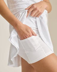 Abby Eyelet IslandZone Skort - White
