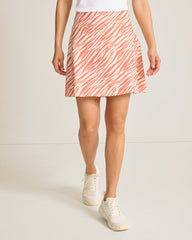 Abby Coastal Zebra IslandZone Skort - Peach Gelato