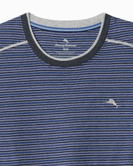 Big & Tall Jersey Long-Sleeve Crewneck T-Shirt - Stripe Blue