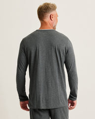 Big & Tall Jersey Long-Sleeve Crewneck T-Shirt - Heather Charcoal Grey