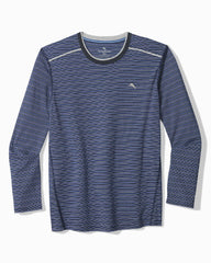 Jersey Long-Sleeve Crewneck T-Shirt - Stripe Blue