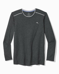 Jersey Long-Sleeve Crewneck T-Shirt - Heather Charcoal Grey