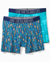 Cotton-Modal Boxer Briefs - 2-Pack - Blue Multi