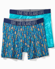 Cotton-Modal Boxer Briefs - 2-Pack - Blue Multi