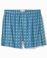 Big & Tall Woven Poplin Print Boxers - Denim