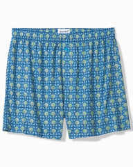 Big & Tall Woven Poplin Print Boxers - Denim