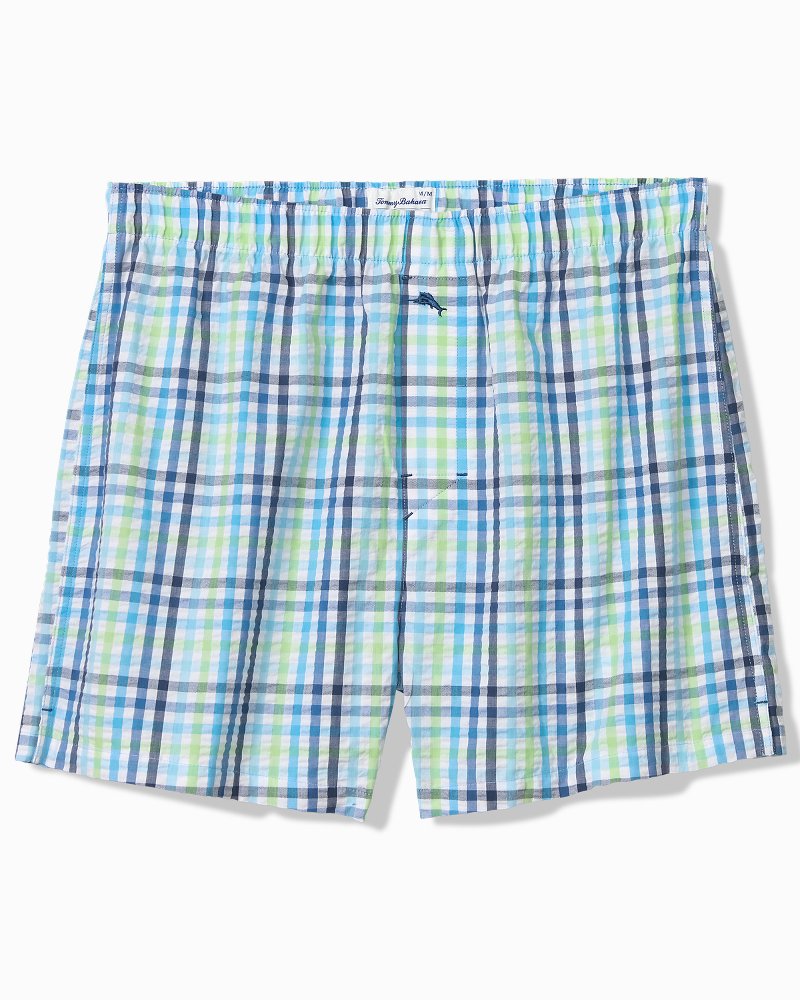 Seersucker Boxers - Bright White