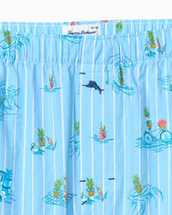 Seersucker Boxers - Dusty Teal
