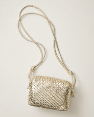 Halton Woven Crossbody Bag - Gold