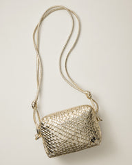 Halton Woven Crossbody Bag - Gold