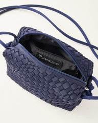 Halton Woven Crossbody Bag - Navy