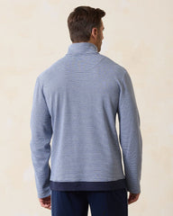 Big & Tall Textured Stripe Half-Zip Sweatshirt - Blue Vault