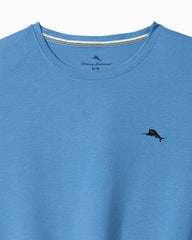 Big & Tall Solid Marlin Jersey Long-Sleeve T-Shirt - Med Blue